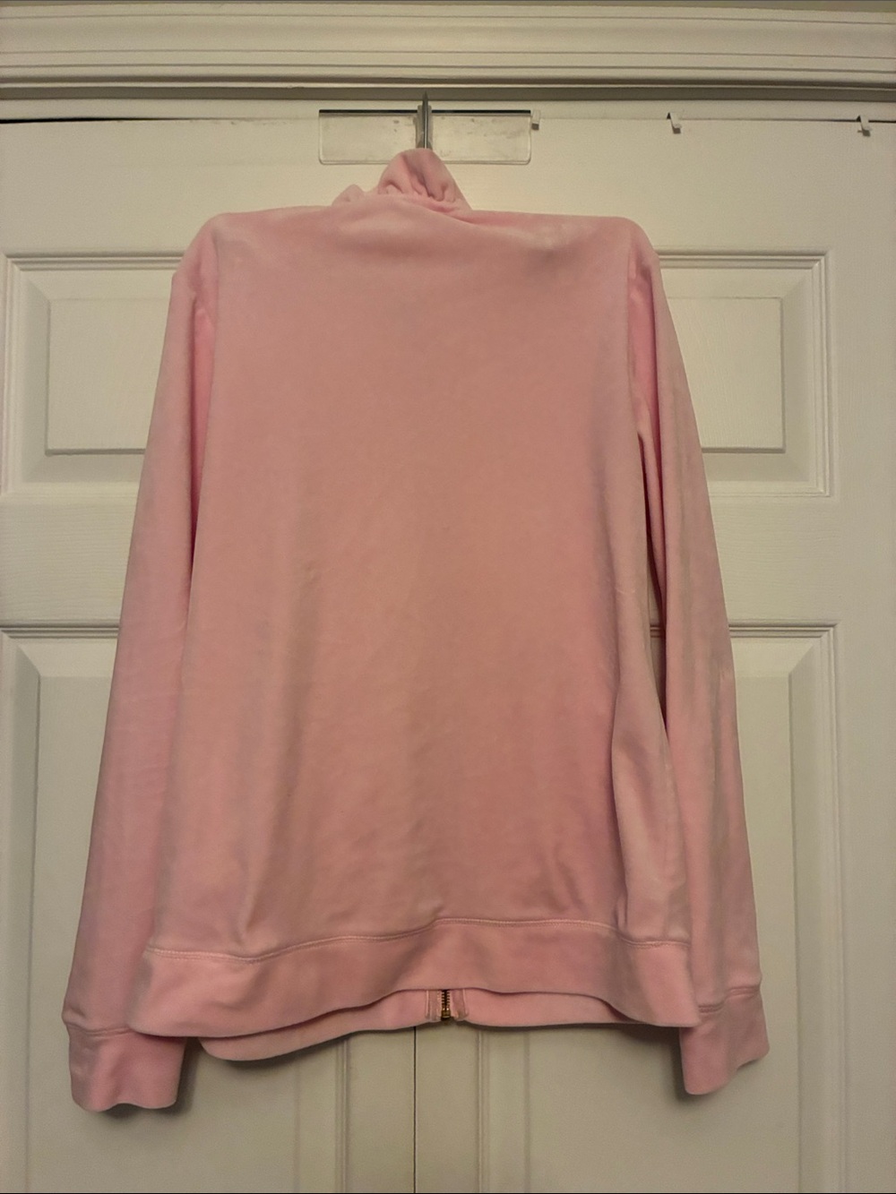 Lilly Pulitzer Jayla Velour Crew Neck Zip Up Pullover Light  Pink 000078 - Picture 4 of 6